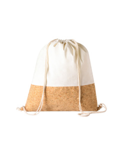 Sacca in cotone e sughero naturale con coulisse