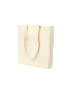 Shopper in cotone organico manici lunghi | 38 x 42 x 8 cm | 140 g