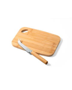 Set tagliere in bambù con coltello da formaggio