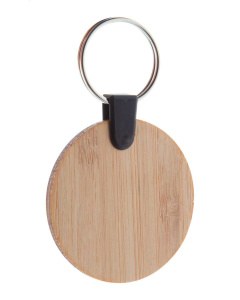 Portachiavi in bambù con anello in metallo