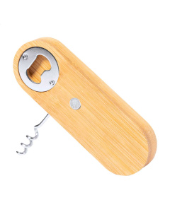 Apribottiglie magnetico in bambù con cavatappi