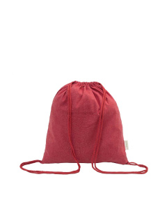 Zainetto coulisse in cotone riciclato e RPET | 140 g