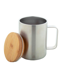 Tazza con coperchio 350ml a doppia parete in acciaio riciclato