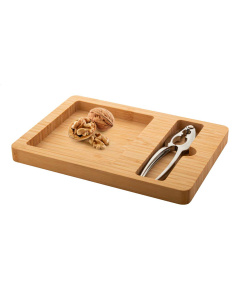 Set schiaccianoci con vassoio in bambù