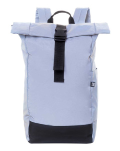 Zaino rolltop rifrangente in poliestere RPET