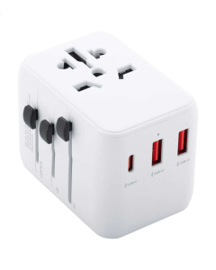 Adattatore universale con prese internazionali e USB-C
