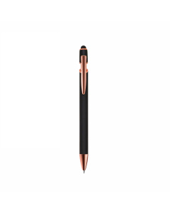 Penna a sfera touch in alluminio con clip in metallo