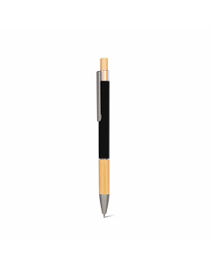 Penna in alluminio colorato e dettagli in bambù