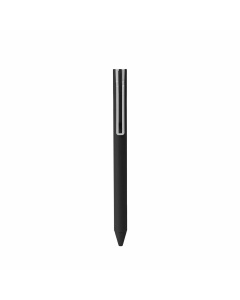Penna in plastica soft touch con clip a contrasto