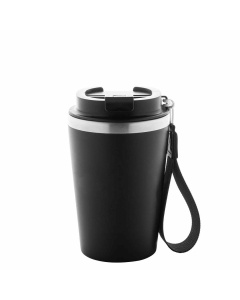 Bicchiere termico 350 ml in acciaio riciclato con laccetto RPET