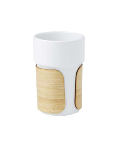 Bicchiere termico in ceramica con custodia in bambù Fika 340 ml
