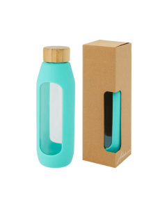 Borraccia in vetro 600 ml con impugnatura in silicone