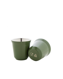 Set 2 tazze da espresso in acciaio riciclato