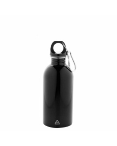 Borraccia 400 ml in acciaio riciclato con moschettone in alluminio