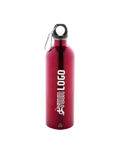 Borraccia 750 ml in acciaio riciclato con moschettone in alluminio