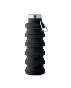 Borraccia in silicone pieghevole con moschettone 500 ml