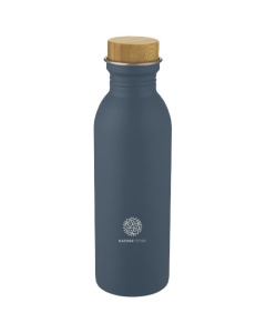 Borraccia 650 ml in acciaio con tappo in bambu
