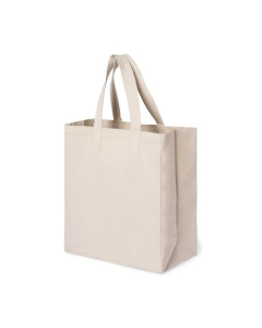 Borsa della spesa in cotone con soffietto