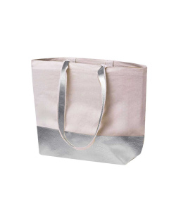 Borsa maxi in cotone riciclato inserti cangianti
