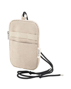 Borsa portacellulare in cotone e poliestere riciclati