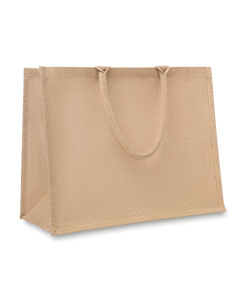 Borsa shopper in juta con manici tubolari
