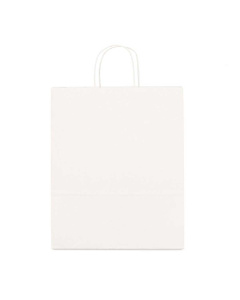 Busta 110gr in carta bianca grande con manici ritorti |  32x41x11 cm