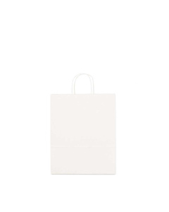 Busta 90gr in carta kraft bianca piccola | 23x18x8 cm