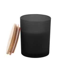 Candela 200gr con coperchio in bambù in 4 fragranze