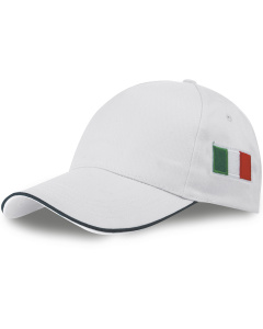 Cappellino bandiera italiana ricamata