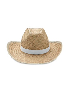 Cappello da cowboy in paglia con fascia personalizzabile