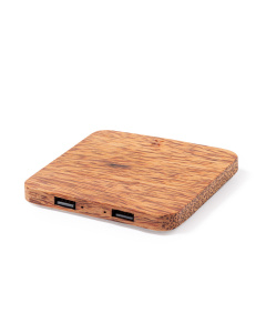 Caricabatterie wireless in cocco