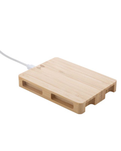 Caricatore rapido wireless (10W) in bambù a forma di pallet