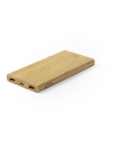 Caricatore power bank wireless in Bambù