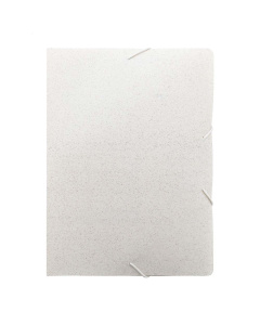 Cartella portadocumenti in paglia di grano con elastici