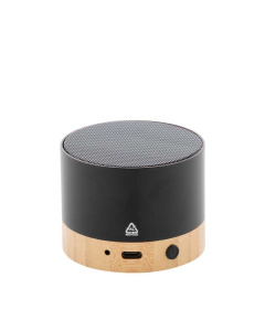 Cassa Bluetooth in alluminio riciclato con base in bambù