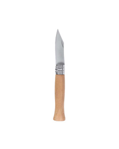 Coltellino in acciaio inox con impugnatura in legno laccato