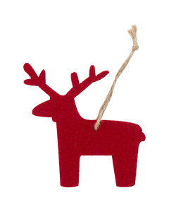 Decorazione natalizia in feltro RPET con cordoncino in iuta