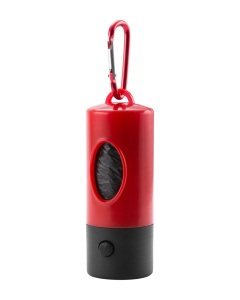 Distributore sacchetti cani con luce LED e moschettone