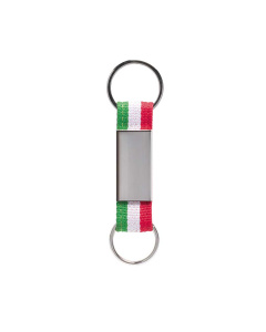 Portachiavi tricolore con doppio anello