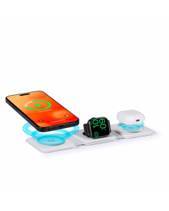 Caricatore wireless pieghevole per 3 dispositivi