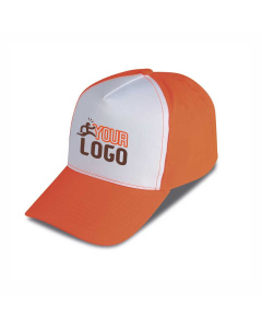 Cappellino golf 5 pannelli bicolore in poliestere