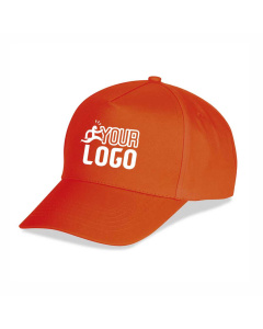Cappellino golf 5 pannelli fluorescente in poliestere