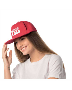 Cappellino rapper 5 pannelli in cotone pesante