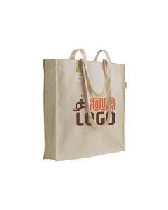 Shopper personalizzate in cotone resistente | 150 g | 38 x 42 + 8 cm