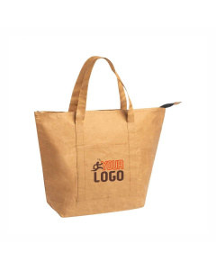 Borsa termica in carta riciclata con zip