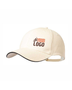 Cappellino 6 pannelli in cotone spazzolato con fibbia