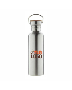 Borraccia ecologica 750 ml in acciaio e bambù