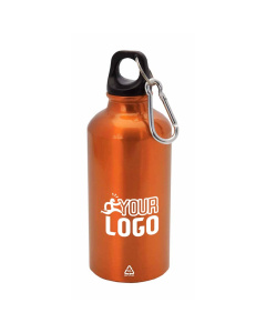 Borraccia in alluminio 400 ml con moschettone riciclato