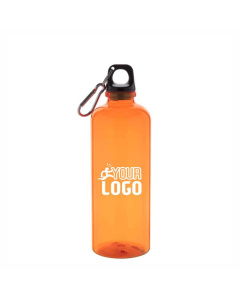Borraccia 600 ml in RPET colorato con moschettone