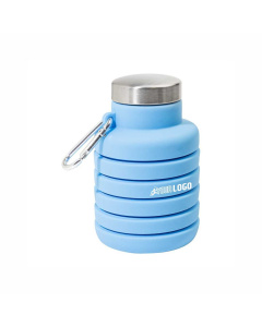 Borraccia pieghevole in silicone 500 ml con tappo inox